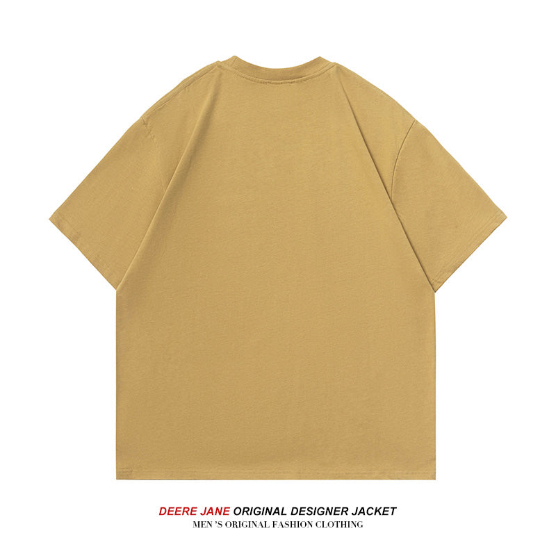 Men's T-Shirts Summer Short-Sleeved T-shirt Men's American Retro Loose