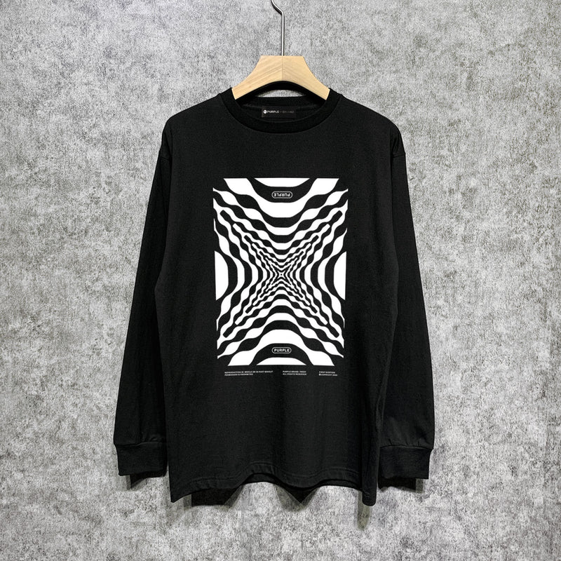 Purple Brand Long Sleeve T-Shirt Fashion Loose Long Sleeve Top