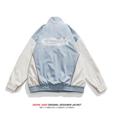 Men Jacket Spring Splicing Coat Men's Loose All-Match Sports Leisure