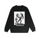 Purple Brand Long Sleeve T-Shirt Fashion Loose Long Sleeve Top