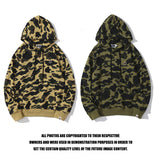 Bathing Ape Hoodie Camo Ape Embroidered Printed Hoodie Men's and Women's Pullover Sweater