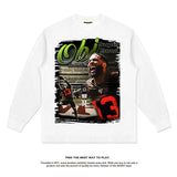 Nba Long Sleeve Shirt Rugby Star Printed Long Sleeve T-shirt Hip Hop American Street round Neck