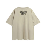 Gallery Dept T Shirts Short Sleeve T-shirt Gallery Dept Letters Print Washed and Worn Men and Women