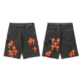 Chrome Heart Shorts Summer Shorts Loose Jeans