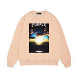 Purple Brand Sweatshirt Loose Crew Neck Sweater