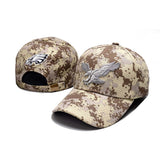 Trendy flat brimmed hat eagle embroider sunshade and windshield