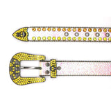 Hip-hop punk rhinestone belt skull rhinestone