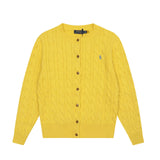 Ralph Lauren Knitted sweaters ruff pony standard twist wool crew neck knitted cardigan