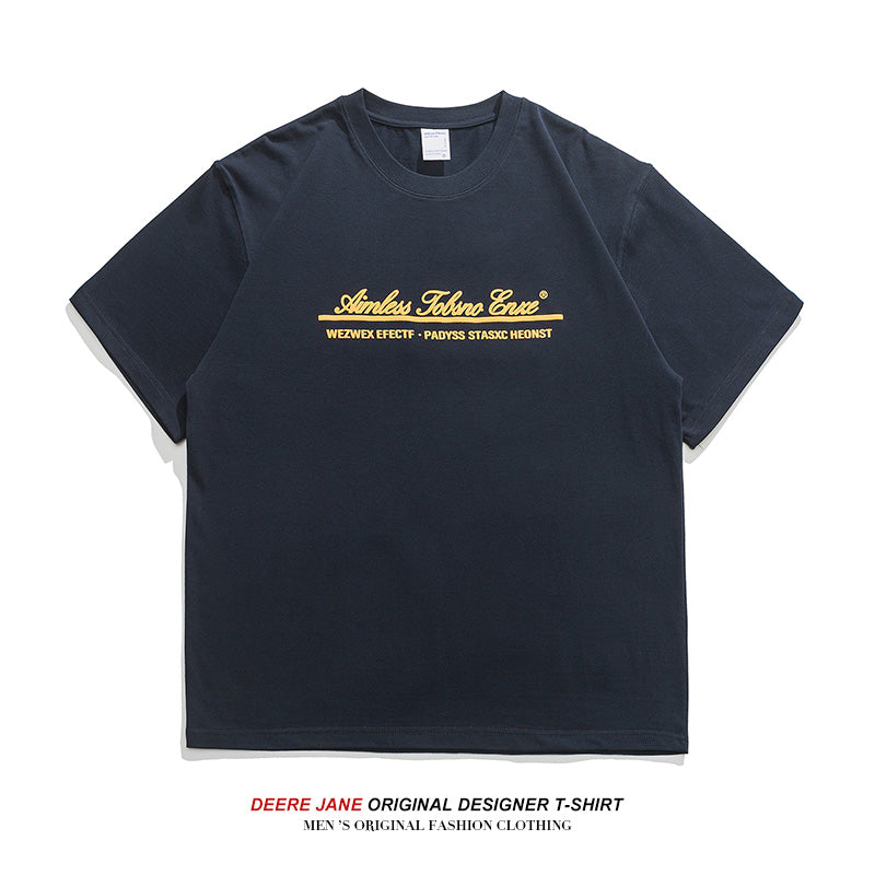 Men T-Shirts Short-Sleeved T-shirt Men's Fashion Brand Loose Couple Casual