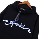 Amiri Hoodie gradual change letter pattern pullover hooded sweater men and women