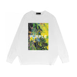 Purple Brand Long Sleeve T-Shirt Fashion Loose Long Sleeve Top