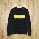 Purple Brand Distressed Sweatshirt Retro Vintage Crew Neck Sweater