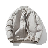 Men Vintage Jackets Autumn and Winter Padded Cotton Thickened Semi-turtleneck Jacket Cotton Jacket