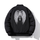 Mens Vintage Jackets Padded Jacket Embroidered Baseball Jacket Padded Jacket