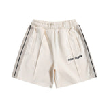 Palm Angels Shorts Flocking Alphabet Stripe Color Match Casual Shorts