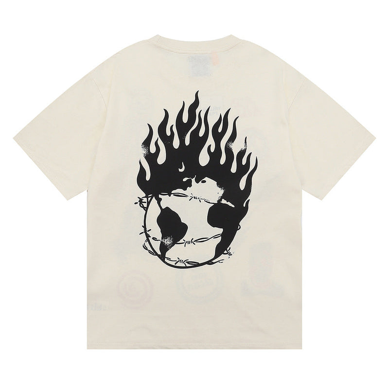 Gallery Dept T Shirts Hip Hop Skull Design Printed Short Sleeve