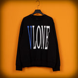Vlone Sweatshirts Autumn and Winter Letter Big V Crew Neck Pullover Male