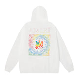 Amiri Hoodie AMI Colorful Pattern Letter Print Hooded Sweater for Men and Women