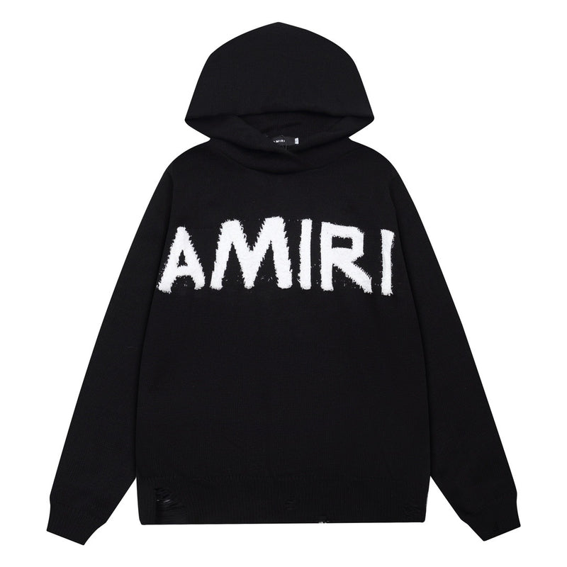 Amiri Sweater Fashion Loose Hooded Sweater