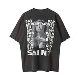 Men Vintage T-Shirts Saint Michael "Pay Money To My Pain Sun Rise To Sun Set"