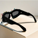 Trendy punk glasses stylish bead pins