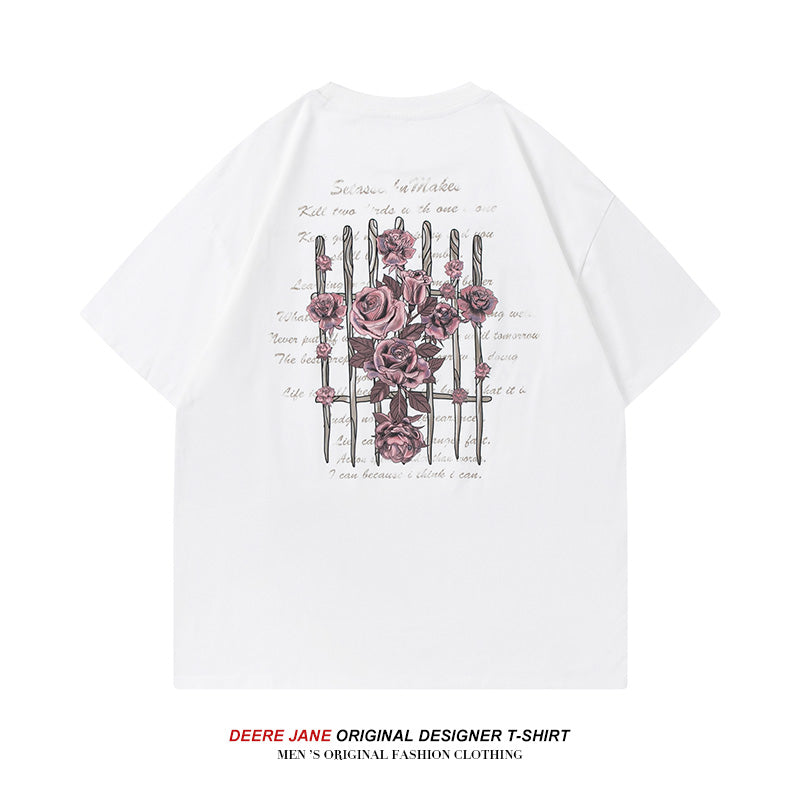 Men's T-Shirts Short-Sleeved T-shirt Men's Summer Loose