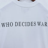 Who Decided War T Shirts Who Decided War Butterfly Print Short Sleeve Trendy Half Sleeve T-Shirt