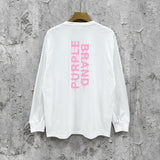 Purple Brand Long Sleeve T-Shirt Fashion Loose Long Sleeve Top