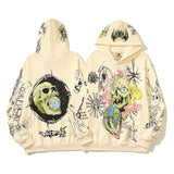 Hellstar Hoodie Painted Graffiti Skull