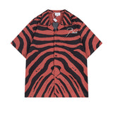 Rhude T Shirt Zebra Letter Embroidery Casual Short Sleeve Shirt, Shorts