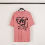 ERD T Shirts Cartoon Print Loose-Fitting Casual T-shirt