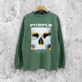 Purple Brand Long Sleeve T-Shirt Fashion Loose Long Sleeve Top