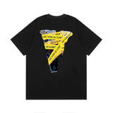 Vlone T Shirt Spring and Summer Rubber Strip Big V Pattern