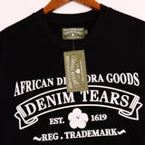 Denim Tears Outfit: T Shirt/Shorts (Separate Purchase Options) Short Sleeve T-shirt Men and Women Sports Shorts Suit