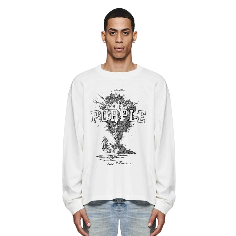 Purple Brand Long Sleeve T-Shirt Fashion Loose Long Sleeve Top