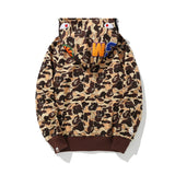 Bathing Ape Hoodie Shark Cookies Camo Cardigan Zip Hooded Sweater Hoodie Jacket