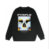 Purple Brand Long Sleeve T-Shirt Fashion Loose Long Sleeve Top
