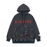 Gallery Dept Hoodie Loose Casual Distressed Hoodie