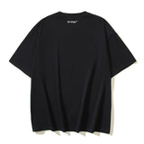 Off White T Shirts OW Red Edge Letter Pattern Crew Neck Pullover Short Sleeves