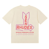 Rhude T Shirt Micro Label Letter Skull Print Short Sleeve T-Shirt