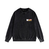 Purple Brand Distressed Sweatshirt Retro Vintage Crew Neck Sweater