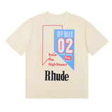 Rhude T Shirt Micro Track Letter Print Short Sleeve T-Shirt