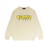 Purple Brand Long Sleeve T-Shirt Fashion Loose Long Sleeve Top
