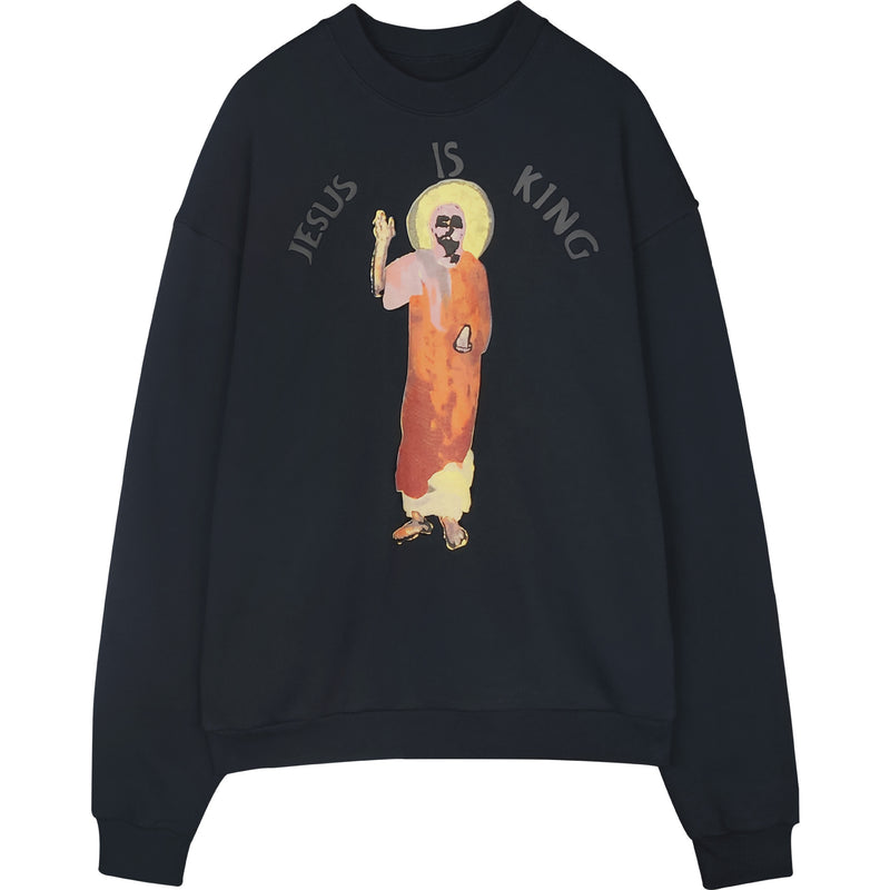 Jesus Is King Sweatshirt Ins Hype Five Big Talker Portrait Printing Sweatshirt for Men and Women Loose Long Sleeve Jacket