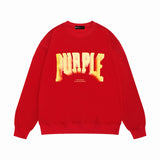Purple Brand Sweatshirt Loose Crew Neck Sweater