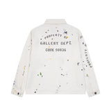 Gallery Dept Jacket Hand Painted Ink Splashing Multi Pocket Tooling Jacket Lapel Jacket