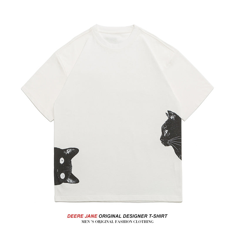 Men T-Shirts Summer All-Matching Loose Short Sleeve T-shirt Men