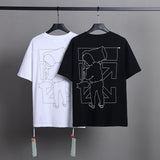 Paint Flower Pattern on the Back of Ow T Shirts for Men and Women