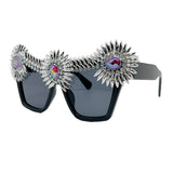 Trendy punk glasses retro butterfly frame