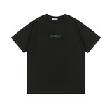 Off White T Shirts OW gradual change Arrow Pattern Crew Neck Pullover Short Sleeve
